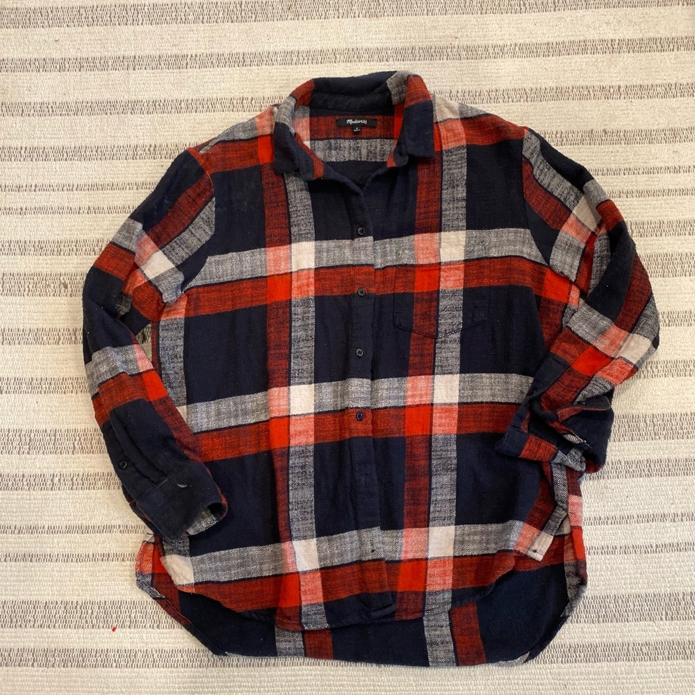 Madewell cotton plaid shirt